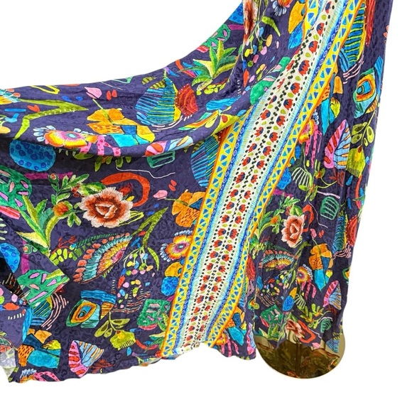 Johnny Was Women’s XL Eva Farout Scarf Sleeveless Floral Boho Maxi Dress NWT - Picture 4 of 12